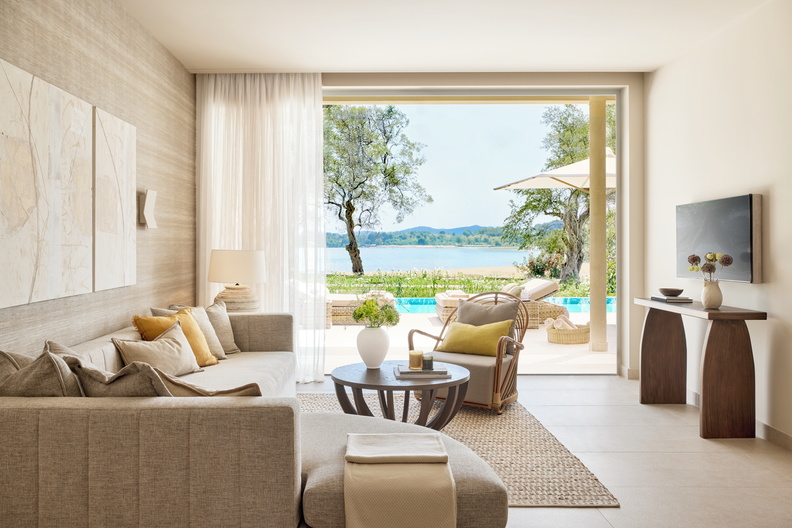 Tiara Holidays - Ikos Odisia - deluxe two bedroom bungalow suite private pool sea